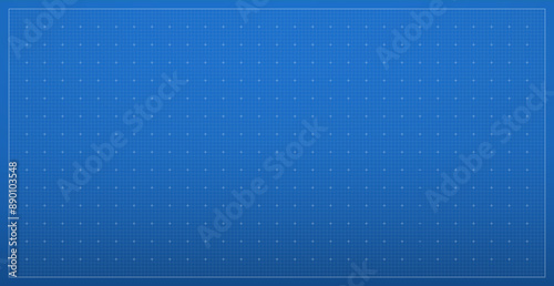 Blueprint background. Blue line empty grid architecture backdrop. Technical industrial concept illustration.