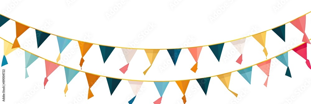 Obraz premium Colorful Party Bunting and Streamers