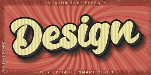 Wallpaper Mural Retro Design Vector Fully Editable Smart Object Text Effect Torontodigital.ca