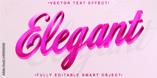 Shiny Purple Elegant Vector Fully Editable Smart Object Text Effect