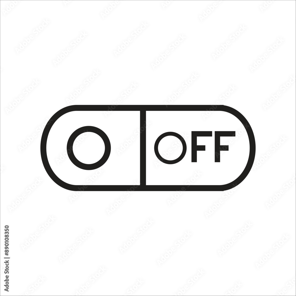 swicth button vector icon line template