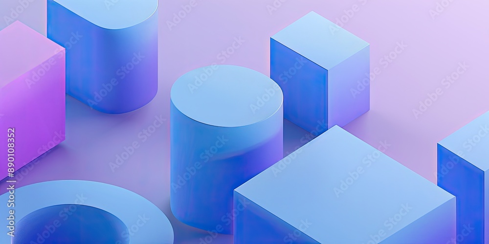 Colorful Abstract Cylindrical Shapes Colorful Abstract Cylindrical Shapes