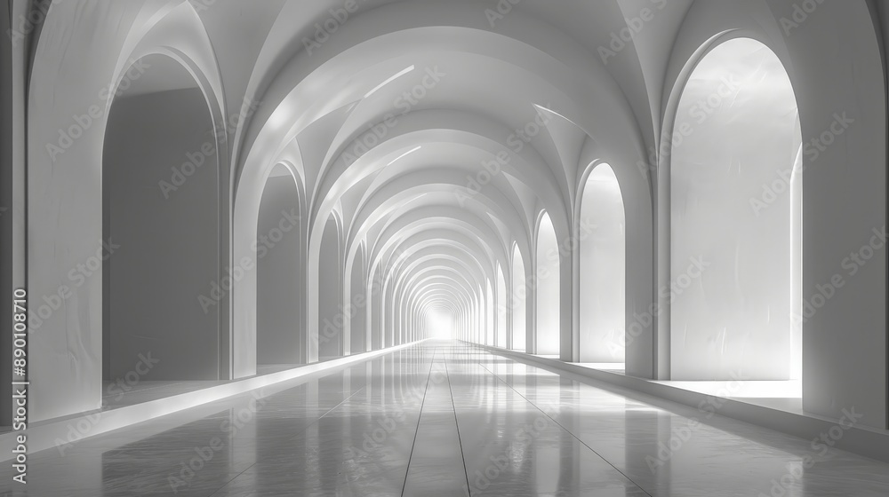 Striking Symmetry: Intricate Architectural Wallpaper with Depth and Perspective Striking Symmetry: Intricate Architectural Wallpaper with Depth and Perspective