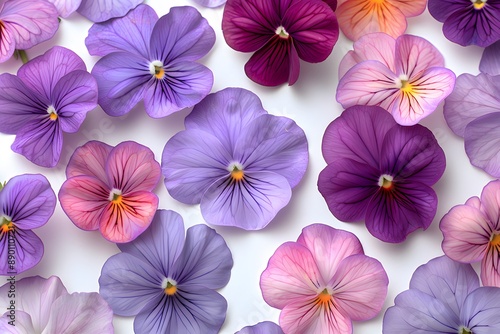 Colorful Assorted Flower Petals for Spring Design, Card, Poster or Floral Decoration