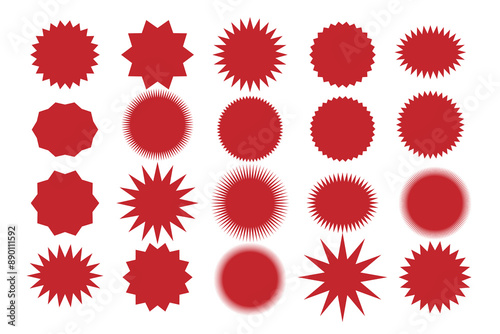 Star burst sticker vector set. Stars collection. Star icons. Starburst flower sale badge. Star blank label, stickers emblem. Shine symbol illustration. Sun ray frames, quality signs, sale icon