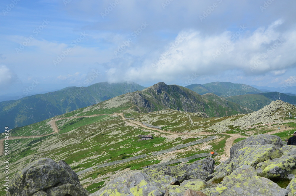 view from the top Slovakia of mountain view from the top Slovakia of mountain
