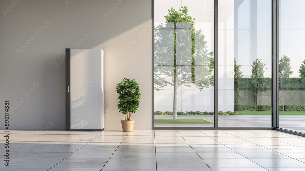 Fototapeta premium A before-and-after comparison of a building's energy consumption