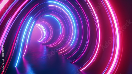 Abstract neon light streaks background