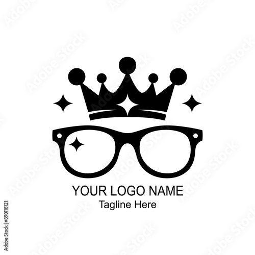 Optical logo for eyewear shop in silhouette style