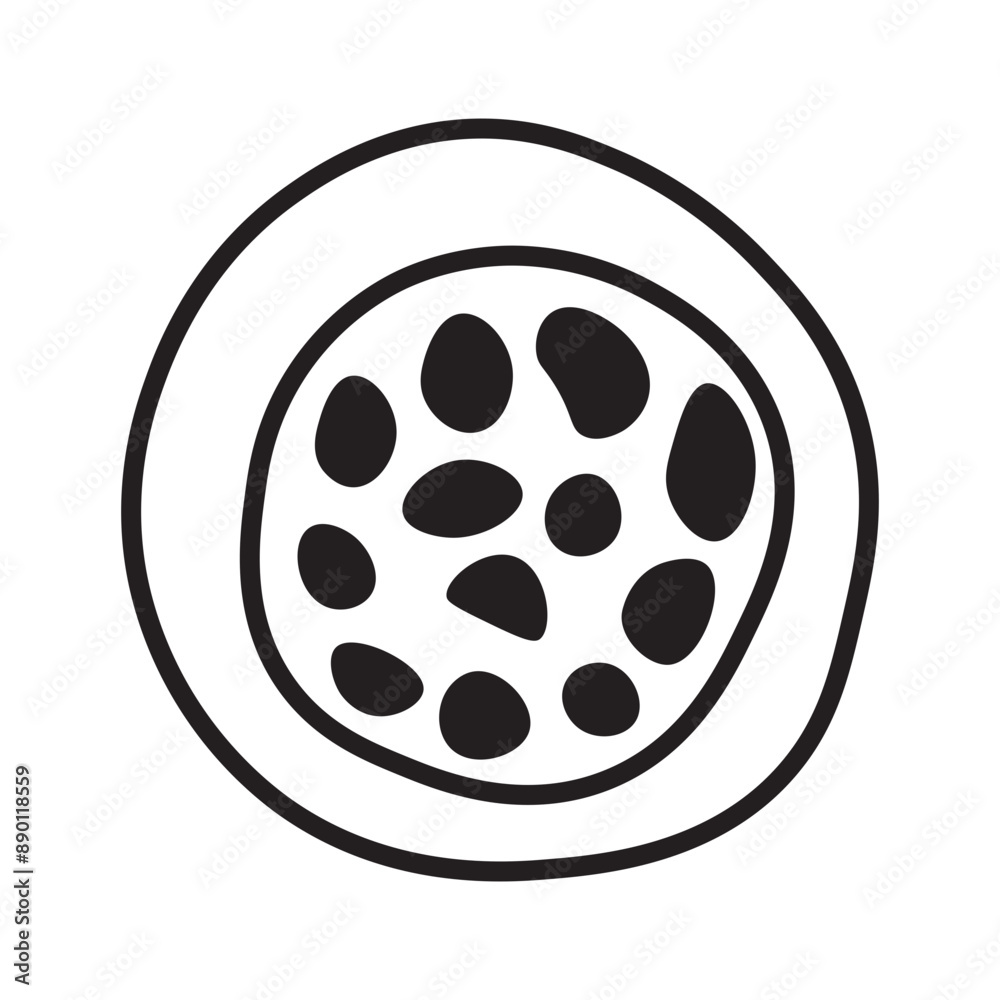 plasmodium vivax schizont line icon plasmodium vivax schizont line icon