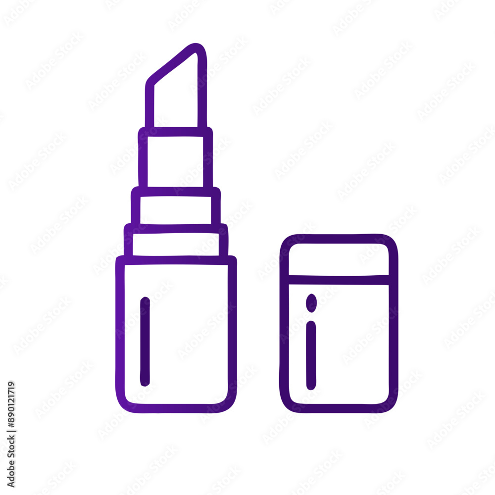 lipstick Outline Icon with Drop Symbol, Minimalist Purple Vector Design lipstick Outline Icon with Drop Symbol, Minimalist Purple Vector Design