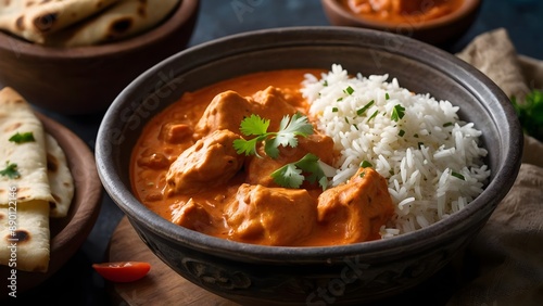 Bowl of Butter Chicken with Rice