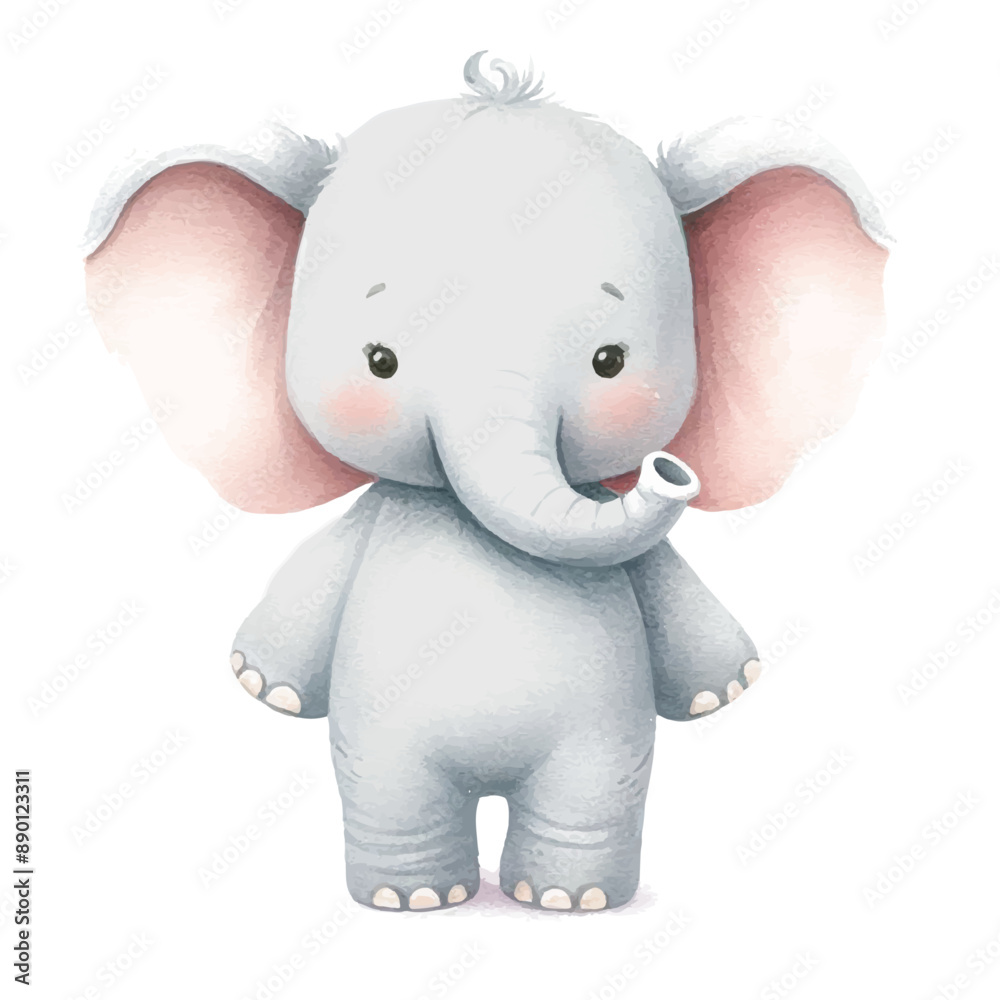 cute elephant watercolor isolated background cute elephant watercolor isolated background