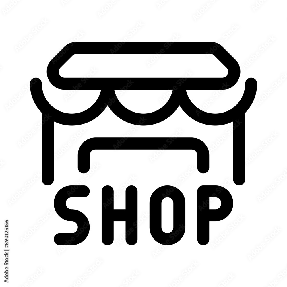 shopping store icon with line style, perfect for user interface projects shopping store icon with line style, perfect for user interface projects