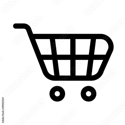 shop cart icon with line style, perfect for user interface projects