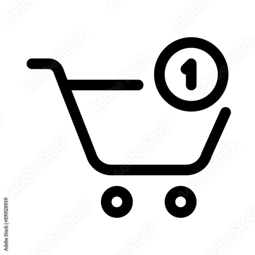 cart-one icon with line style, perfect for user interface projects photo