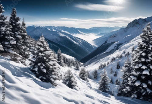 snowdrifts blanketing high mountain winter landscape deep snow steep scenic snowy mountainside view, pass, cold, white, frost, icy, frozen, wilderness, nature