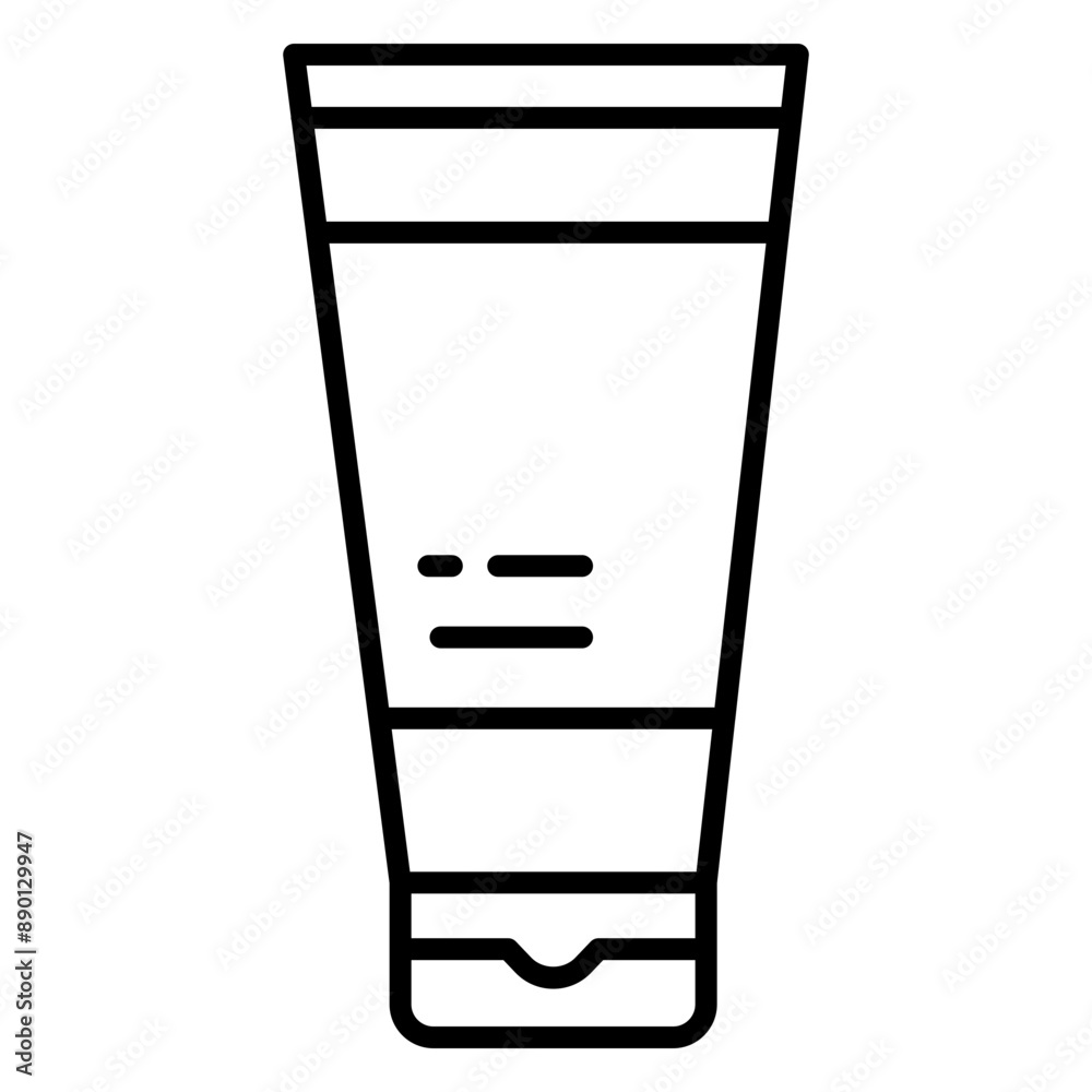 Illustration of Face Wash Line Icon Illustration of Face Wash Line Icon