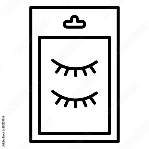 Illustration of Eyelashes Line Icon