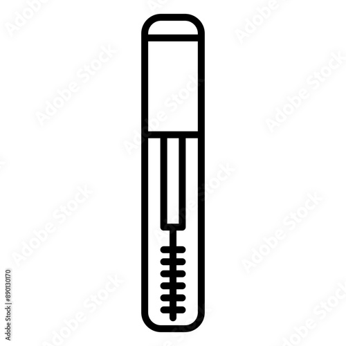 Illustration of Mascara Line Icon 