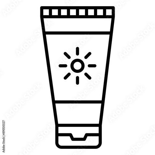 Illustration of Sunscreen Line Icon