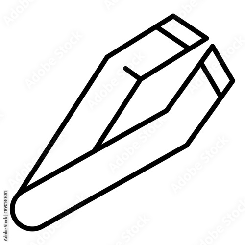 Illustration of Tweezer Line Icon