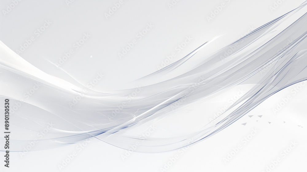Fototapeta premium silver gradient abstract waves with fluid forms and ethereal movement creating a serene and minimalistic background design
