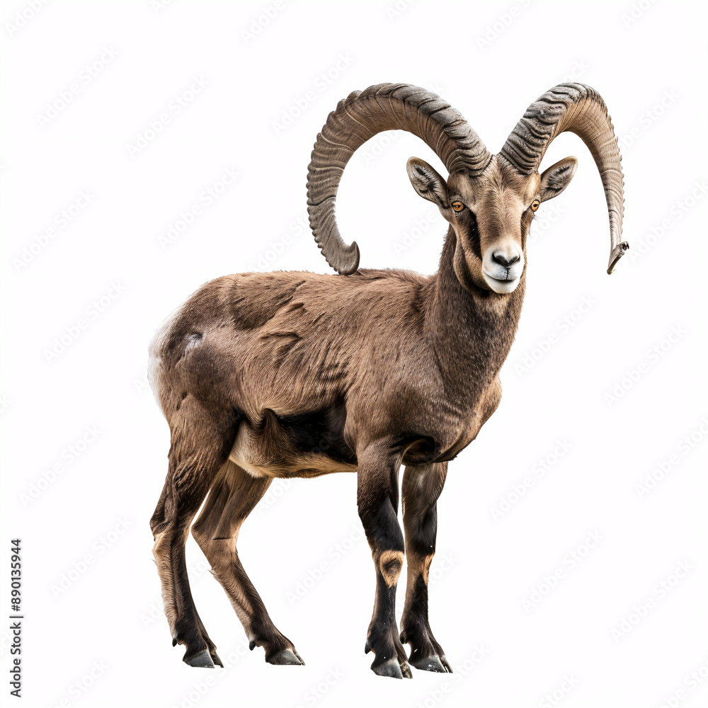 mountain goat isolated on white background mountain goat isolated on white background