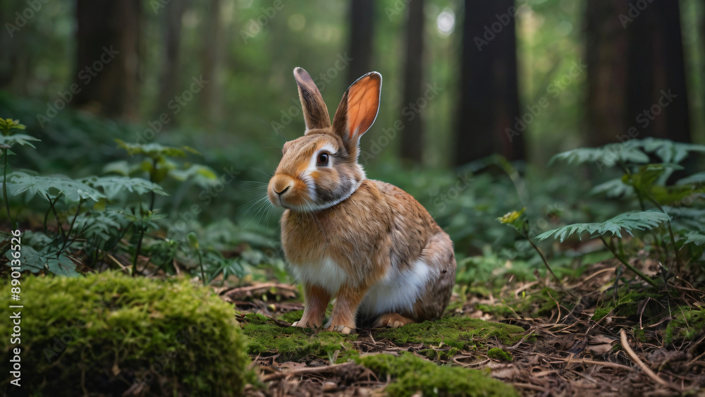 Fototapeta premium rabbit in the forest