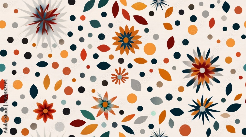 Seamless pattern vivid and intricate mandala, white background