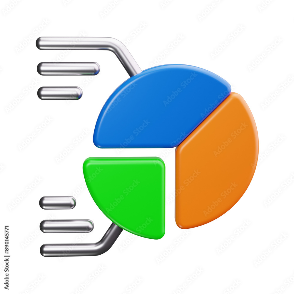 pie chart 3d render icon pie chart 3d render icon