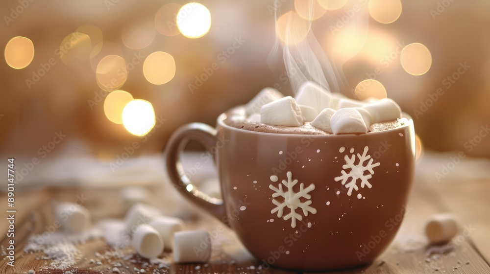 cup of hot chocolate with marshmallows cup of hot chocolate with marshmallows
