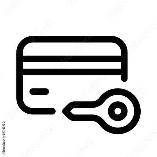 keyless hotel icon with line style, perfect for user interface projects