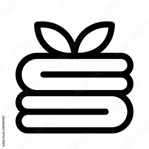 towel hotel icon with line style, perfect for user interface projects
