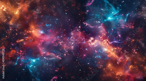 Radiant nebula with intricate patterns and a star-filled cosmos, illustrating the beauty of the universe. © Aina Tahir