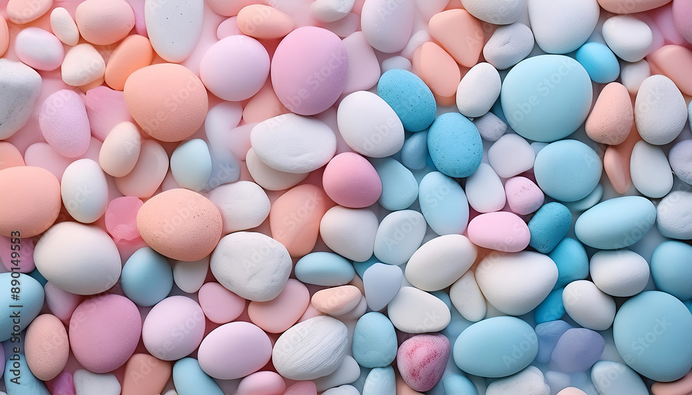 Pastel Colored Smooth Stones Arranged In A Pattern Pastel Colored Smooth Stones Arranged In A Pattern