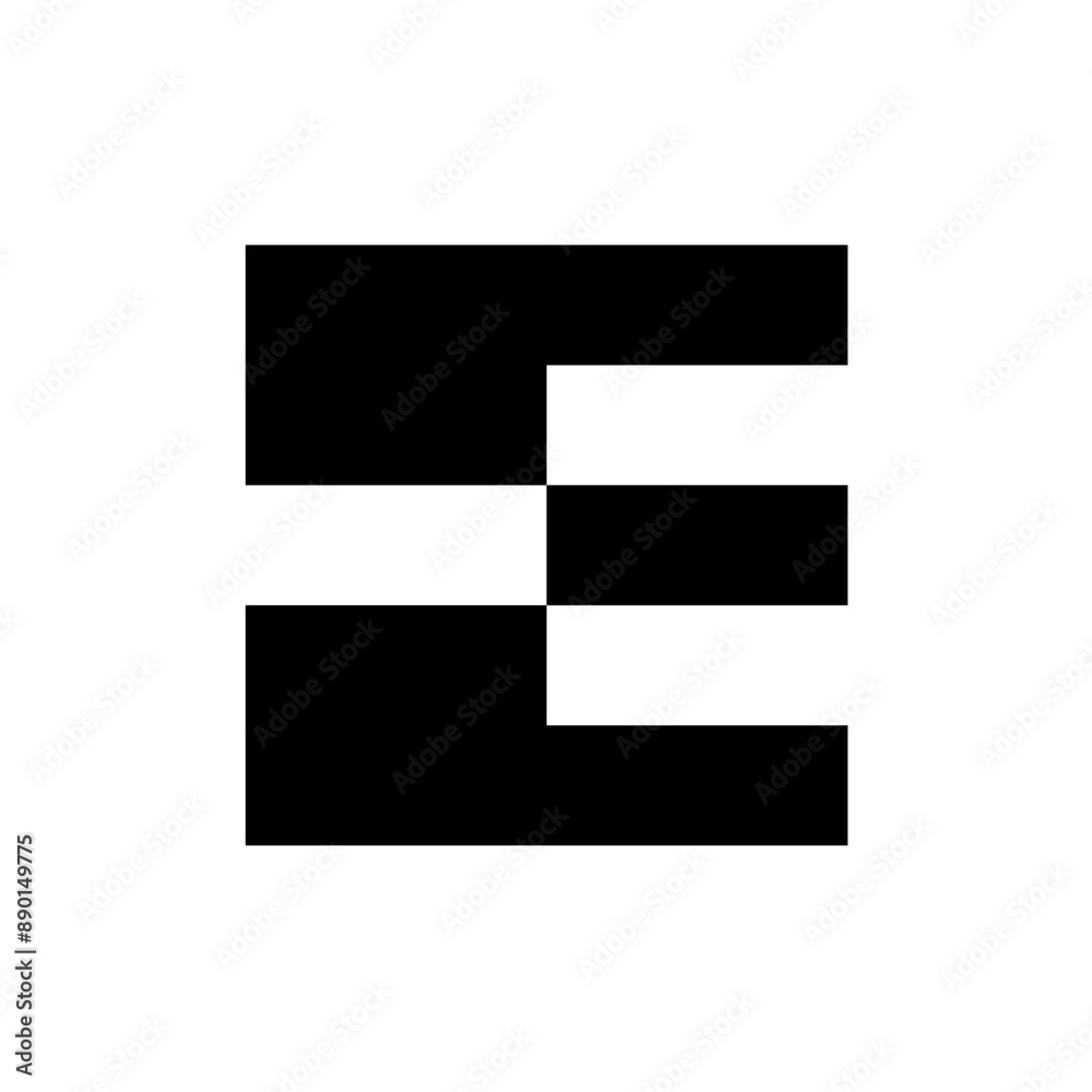 Letter E logo. Icon design. Template elements. Geometric abstract logos Letter E logo. Icon design. Template elements. Geometric abstract logos
