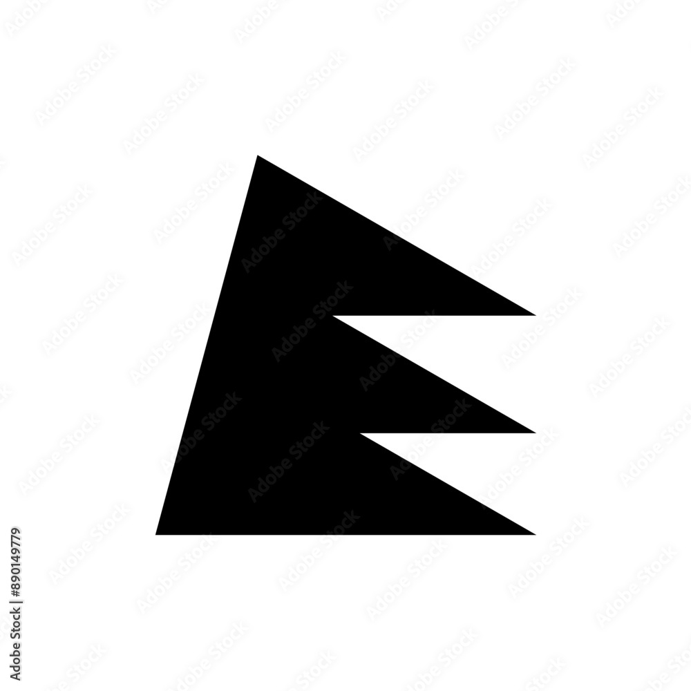 Letter E logo. Icon design. Template elements. Geometric abstract logos
