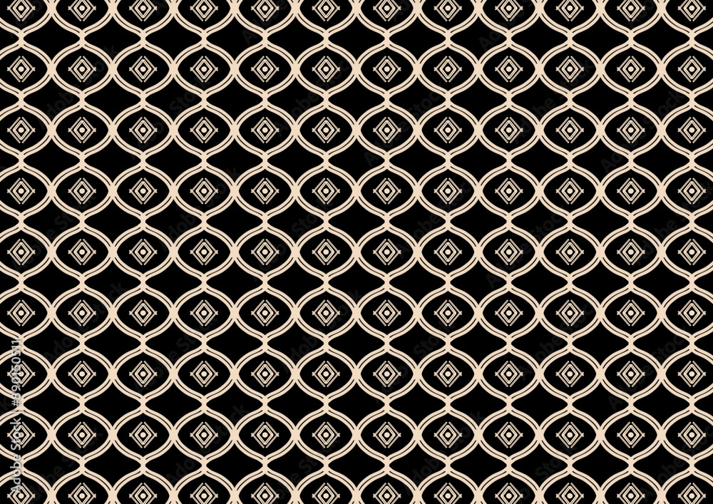 Monochrome Seamless pattern on black background. Monochrome Seamless pattern on black background.