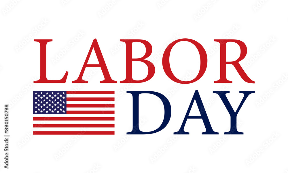 Fototapeta premium Happy Labor Day USA Text