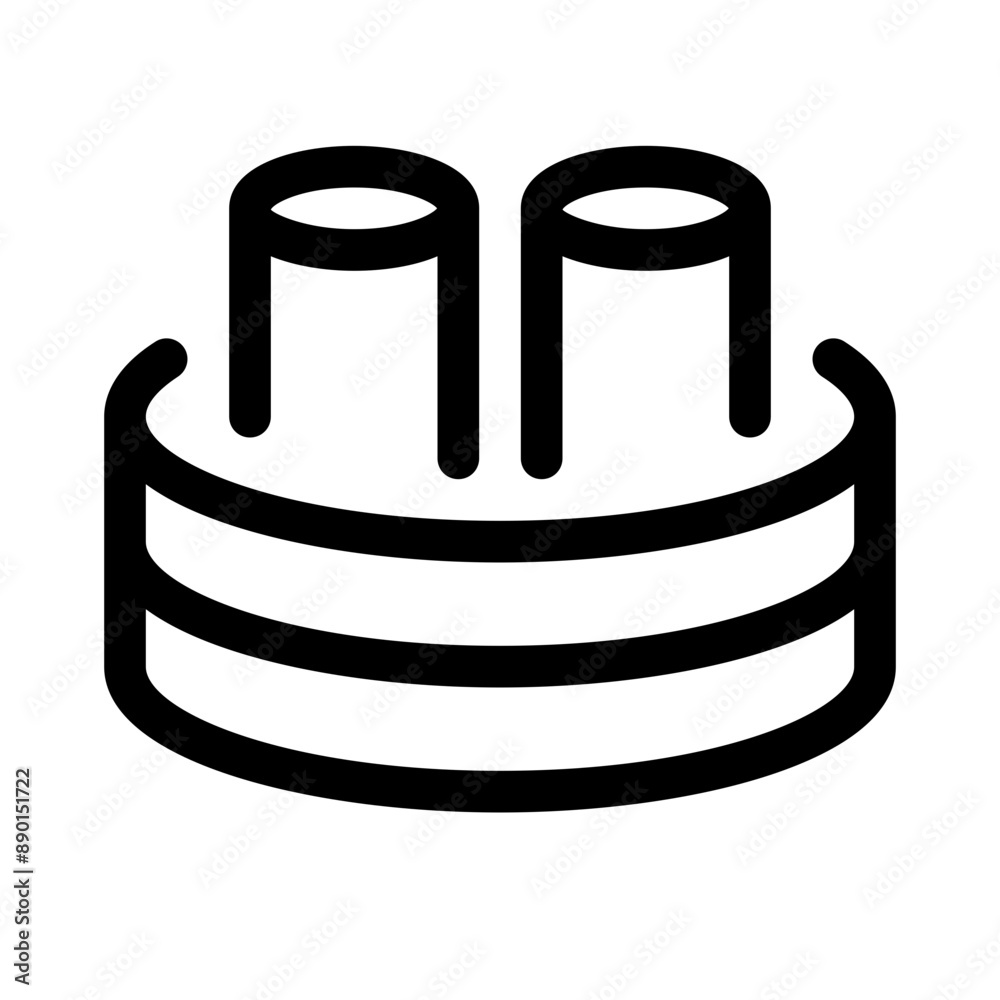 cable reel icon with line style, perfect for user interface projects cable reel icon with line style, perfect for user interface projects