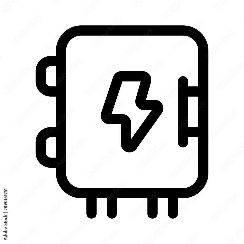 electrical box icon with line style, perfect for user interface projects electrical box icon with line style, perfect for user interface projects