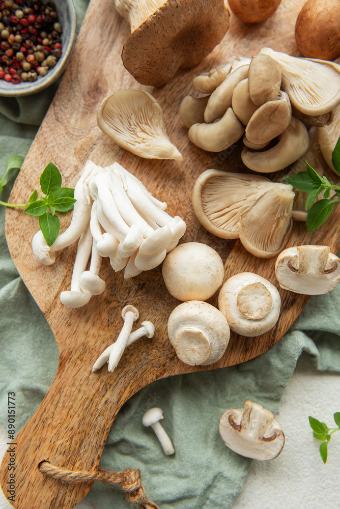 Assortment of various mushrooms Assortment of various mushrooms