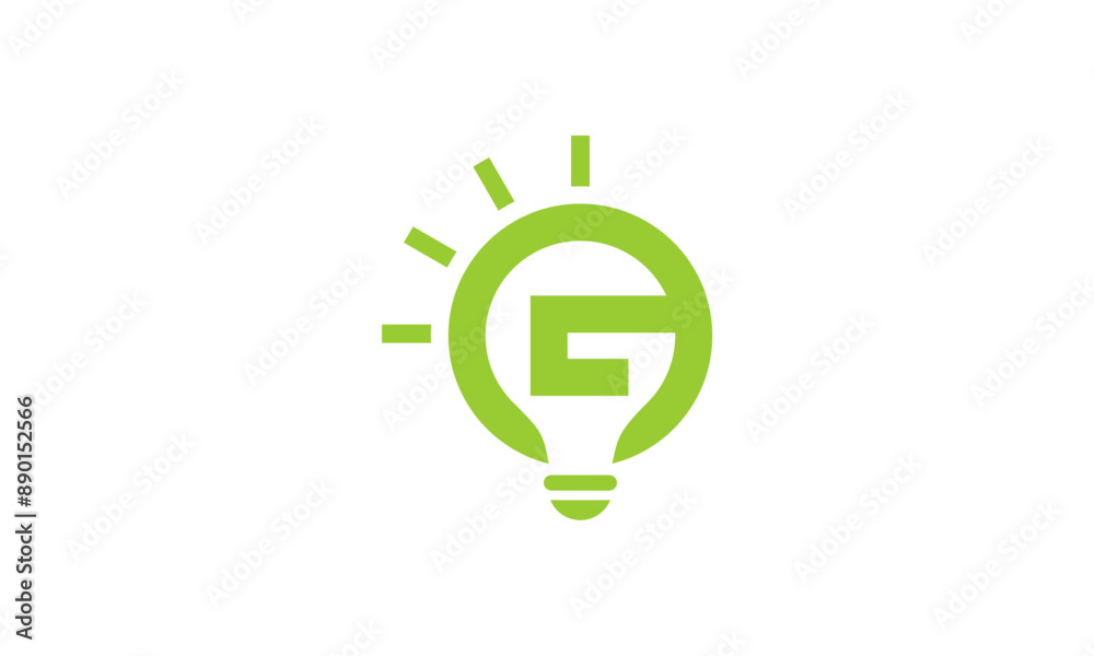 technology light logo with letter G technology light logo with letter G