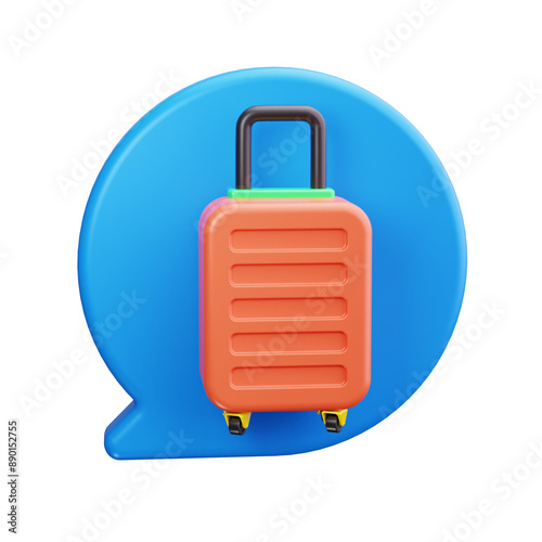 travel 3d render icon