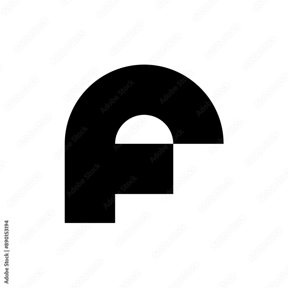 Letter F logo. Icon design. Template elements. Geometric abstract logos