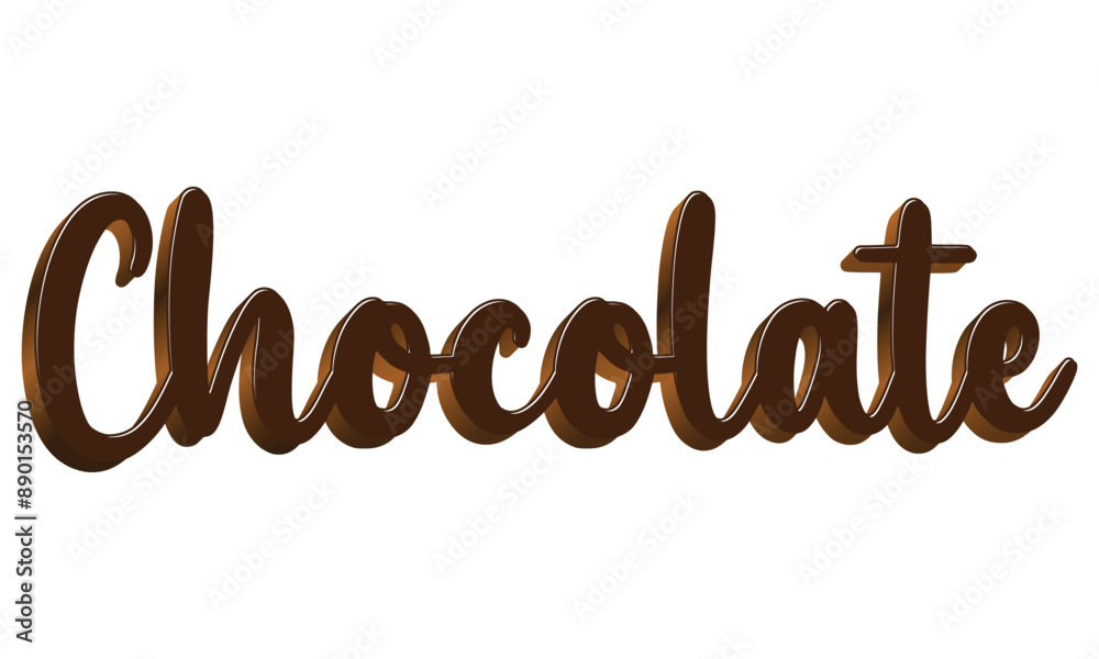 Chocolate text isolated on white background Chocolate text isolated on white background