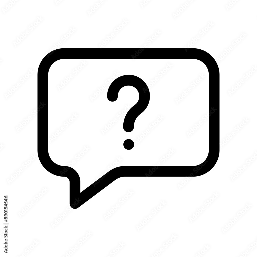 bubble-question icon with line style, perfect for user interface projects bubble-question icon with line style, perfect for user interface projects