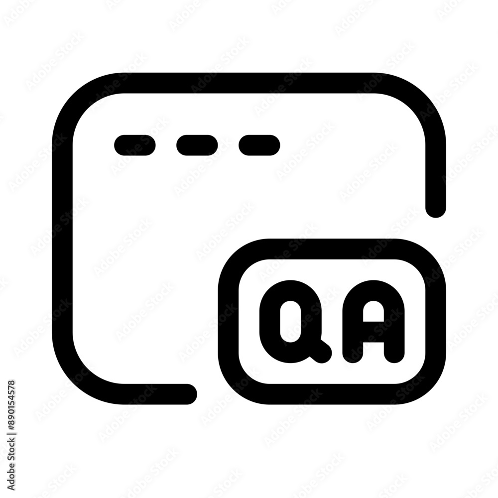 qna browser icon with line style, perfect for user interface projects qna browser icon with line style, perfect for user interface projects