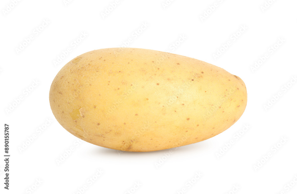 One young fresh potato isolated on white One young fresh potato isolated on white